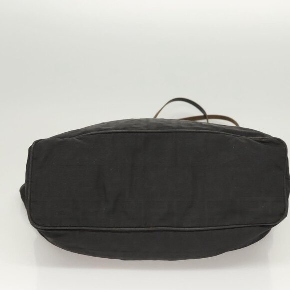 FENDI Zucca Canvas Tote Bag Nylon Black Silver Auth - Picture 8 of 14